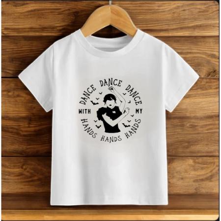 Wednesday Baskılı Oversize  Pamuk Kiz Çocuk T-shirt